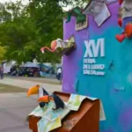 Imagen de la fachada de la Usina Cultural de Salta decorada para la Feria del Libro 2026